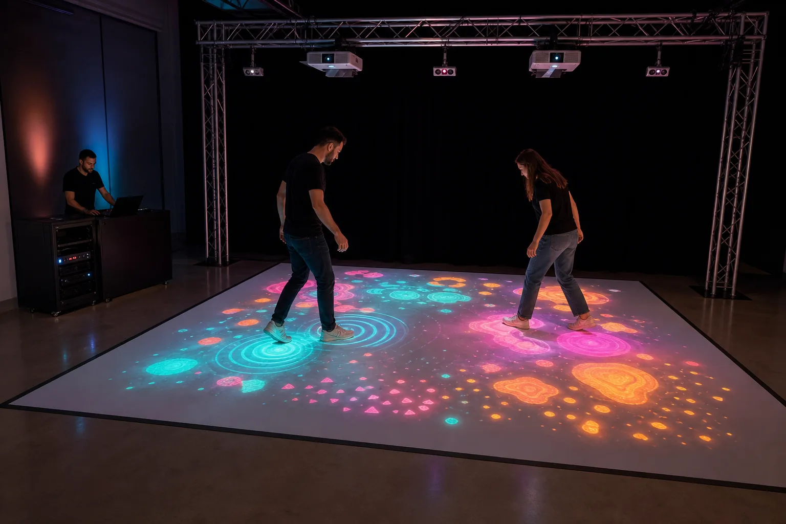 Interactive Floor deneyimi için konsept görsel