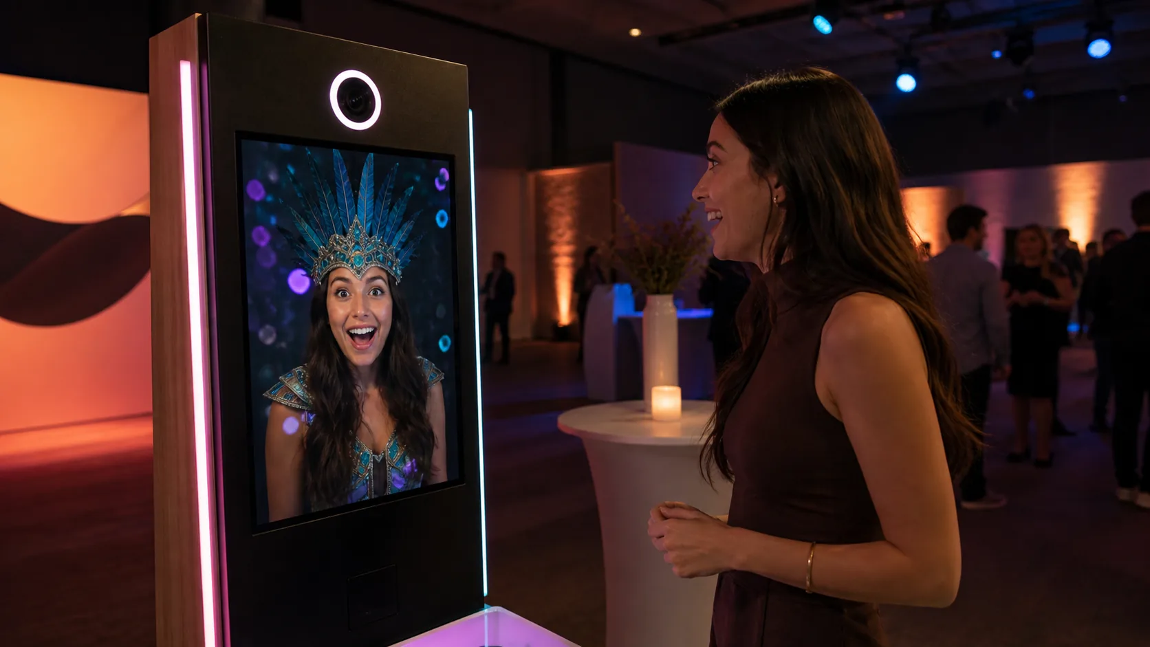 AI Face Swap Booth interaktif deneyim görseli