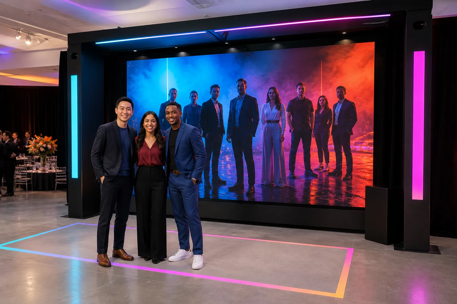 AI Group Poster Studio interaktif deneyim görseli
