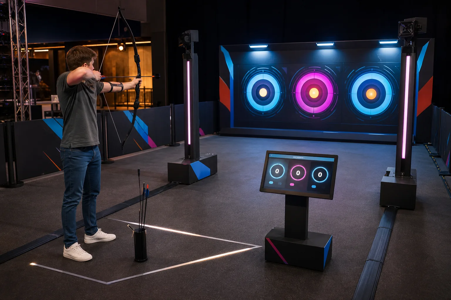 Digital Archery Challenge interaktif deneyim görseli