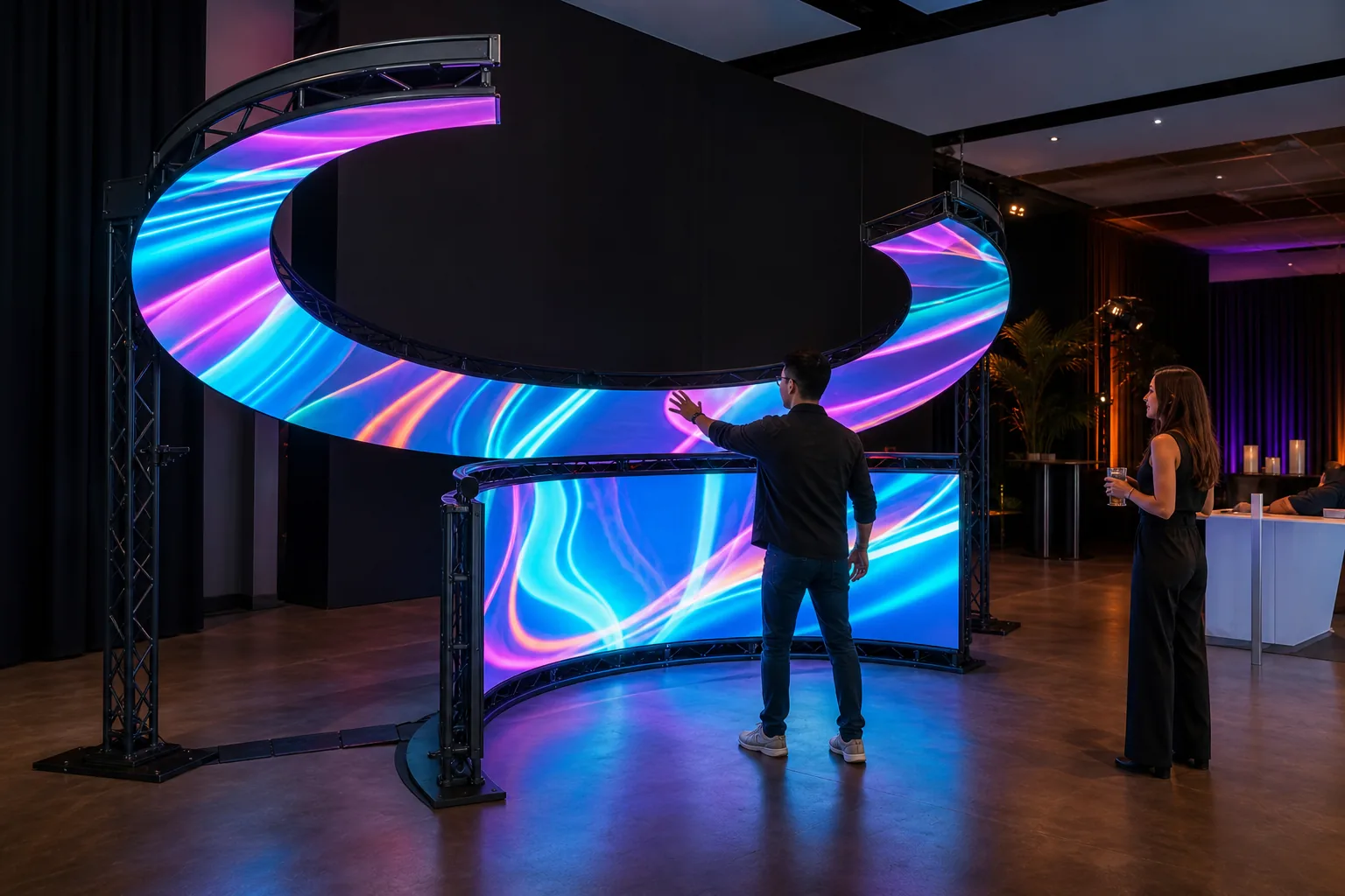 Gesture LED Sculpture interaktif deneyim görseli