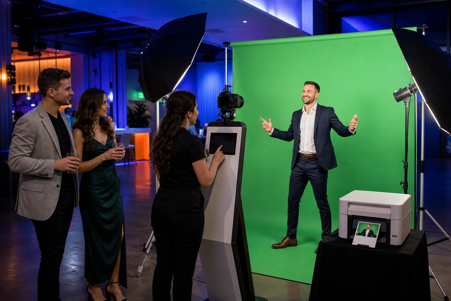 Green Screen Photo Booth interaktif deneyim görseli
