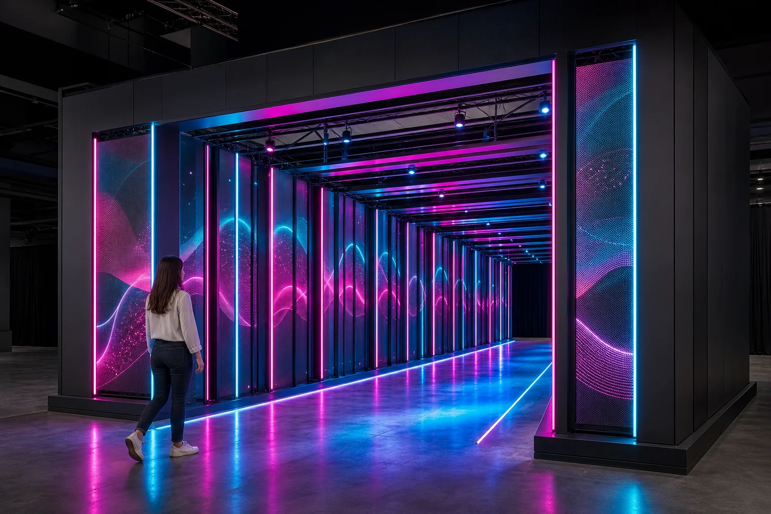 Kinetic Light Corridor interaktif deneyim görseli