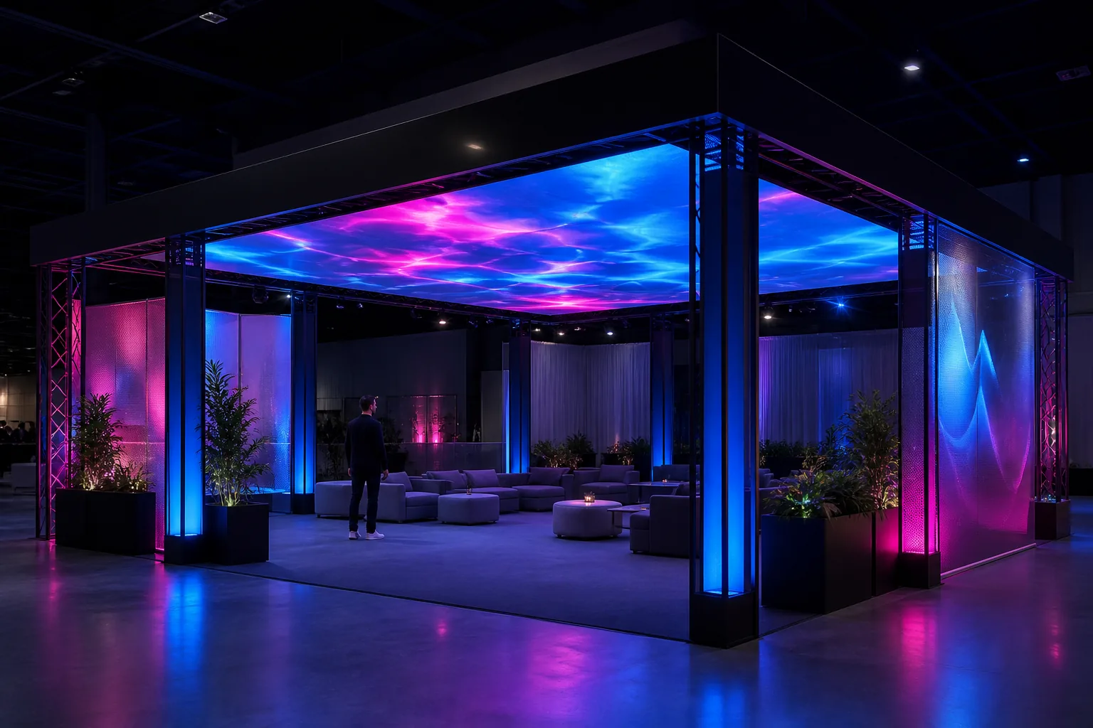 LED Ceiling Lounge interaktif deneyim görseli