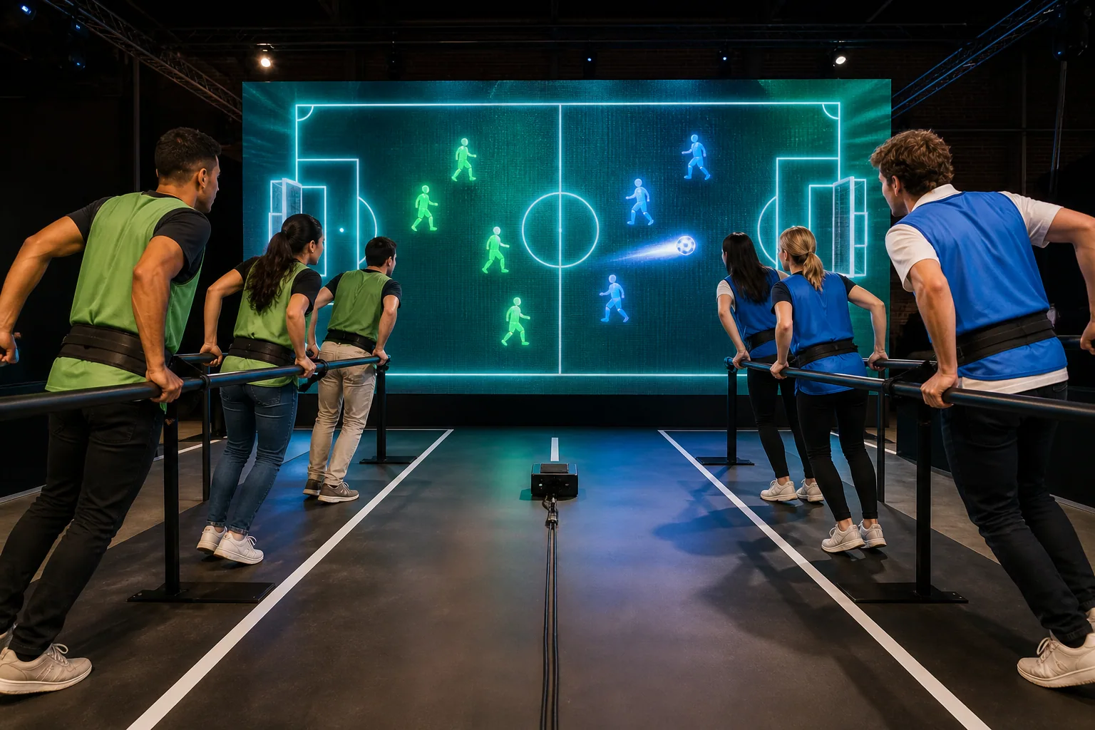 Human Table Football interaktif deneyim görseli