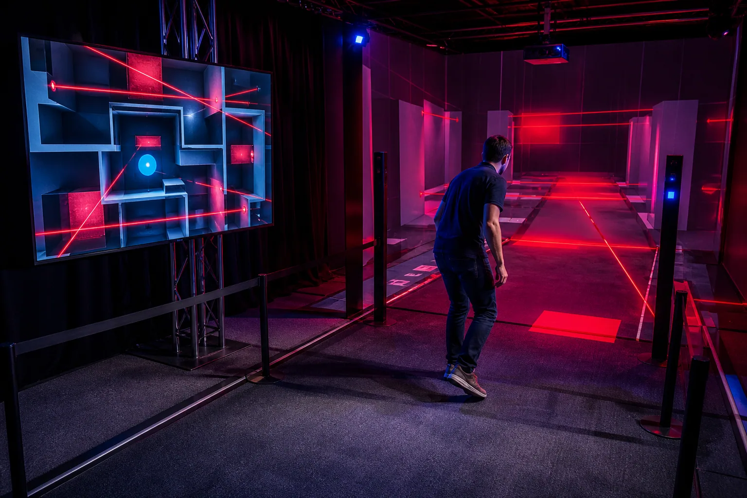Laser Maze interaktif deneyim görseli
