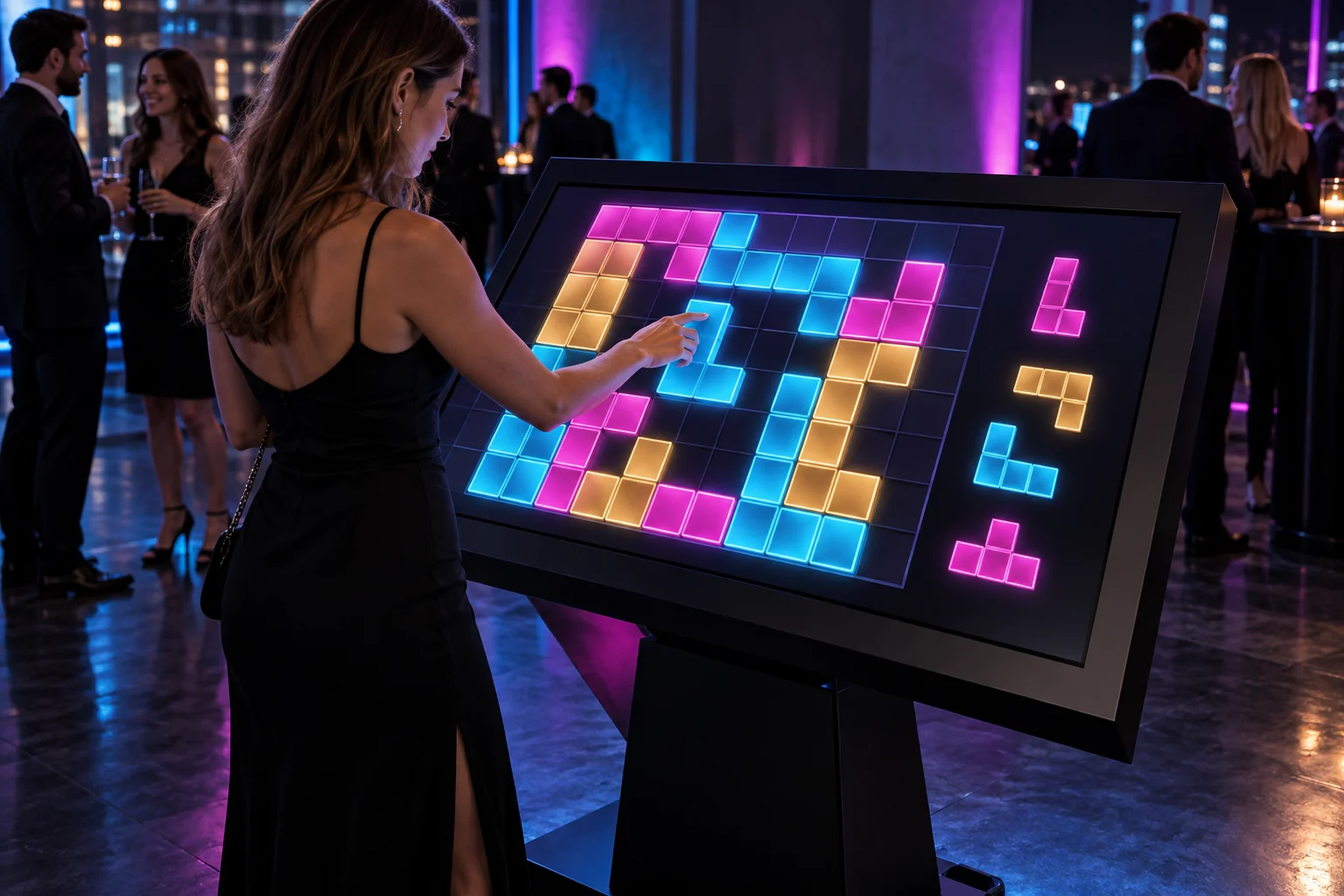 Neon Block Puzzle interaktif deneyim görseli