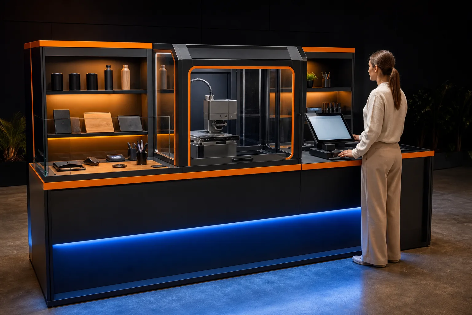 Live Engraving Station interaktif deneyim görseli