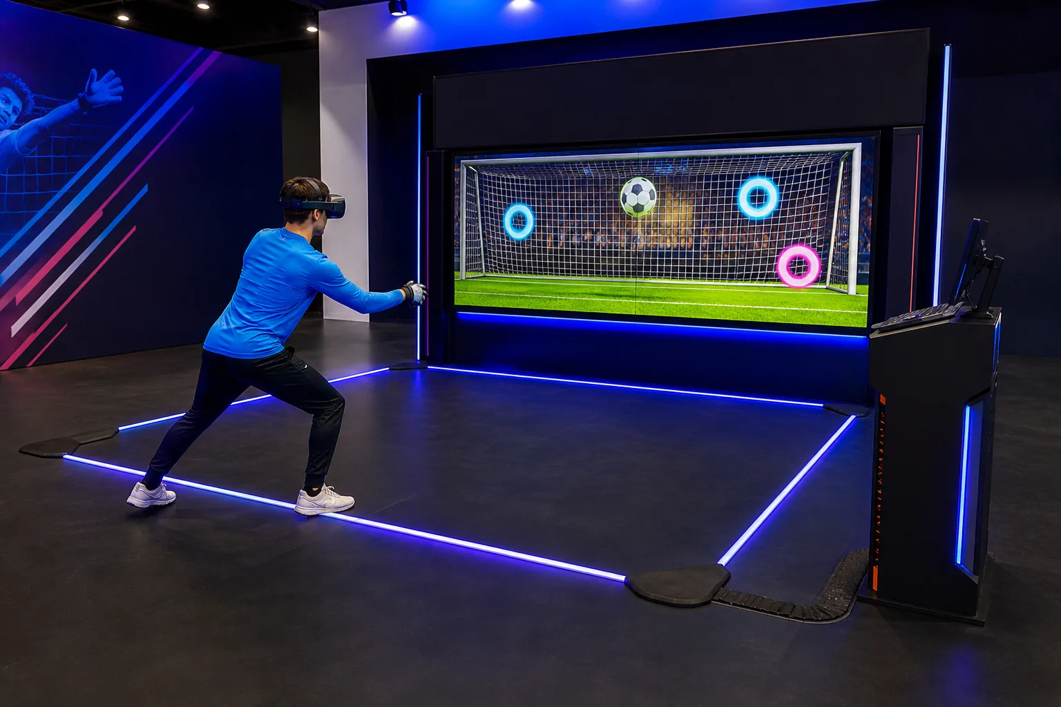 Mixed Reality Goalkeeper interaktif deneyim görseli
