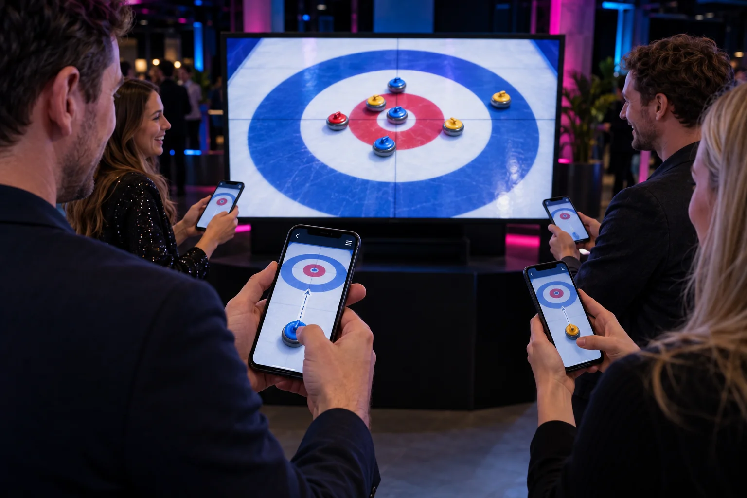 Mobile Curling interaktif deneyim görseli