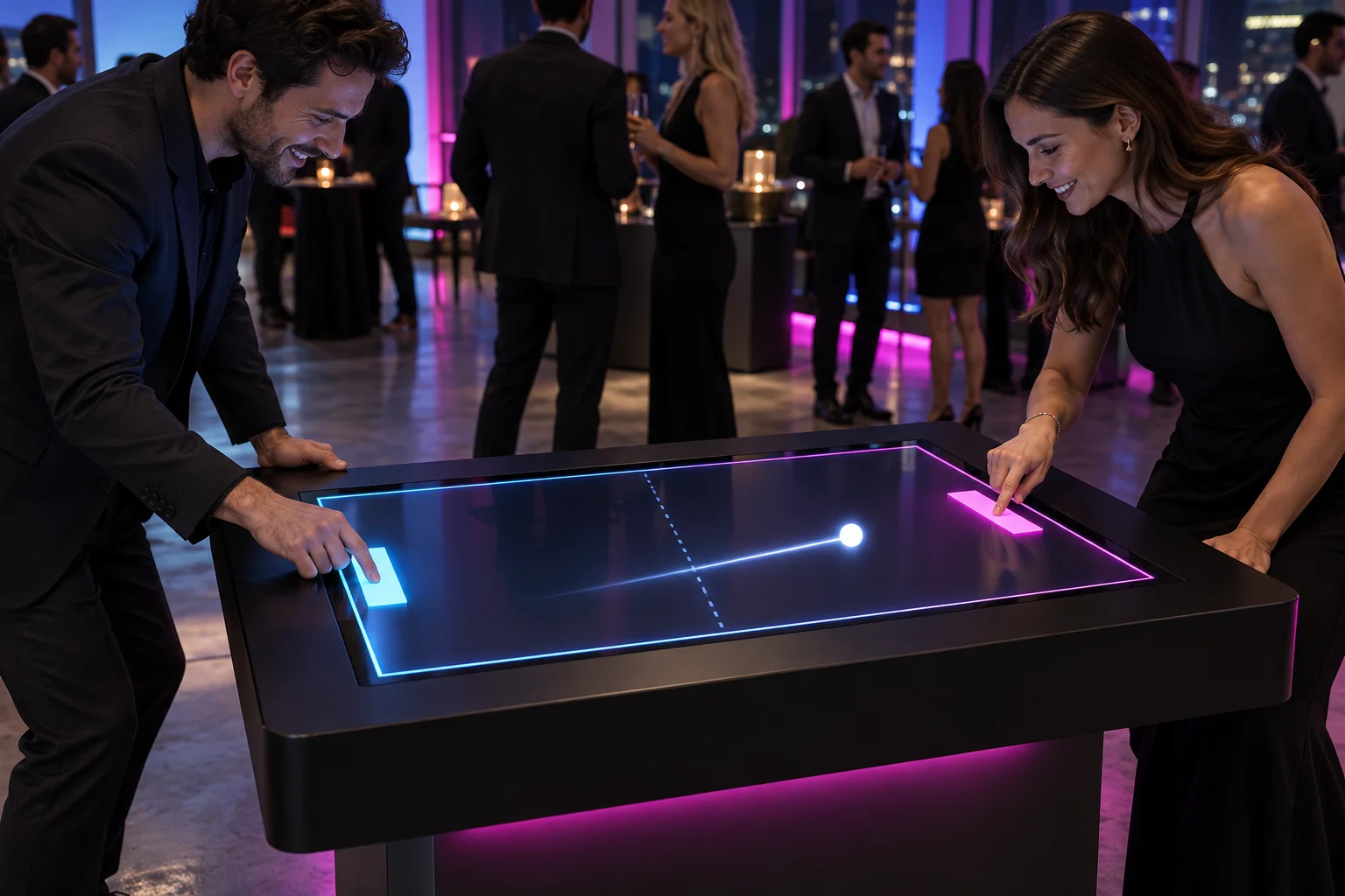 Neon Pong Table interaktif deneyim görseli