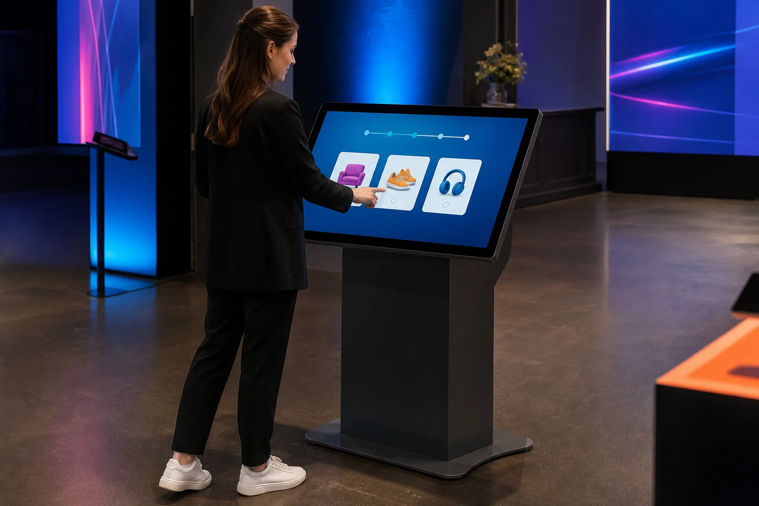Product Discovery Kiosk interaktif deneyim görseli