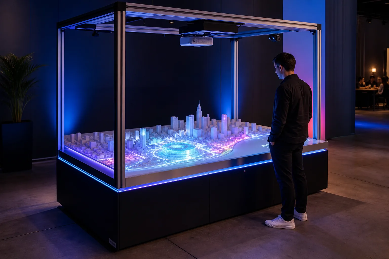 Projection Mapping Table interaktif deneyim görseli