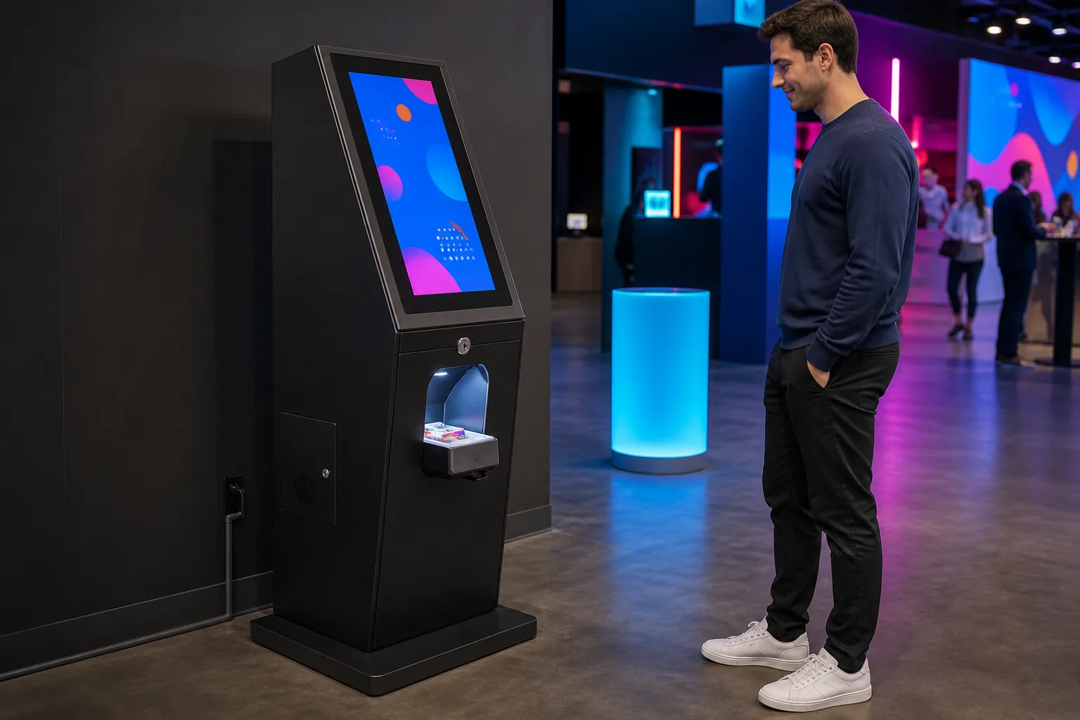 Sampling Quiz Dispenser interaktif deneyim görseli
