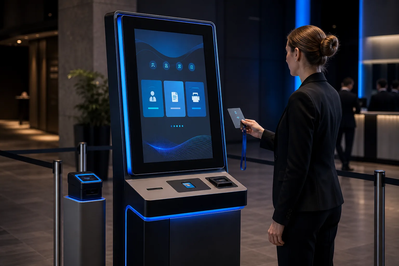 Smart Registration Kiosk interaktif deneyim görseli