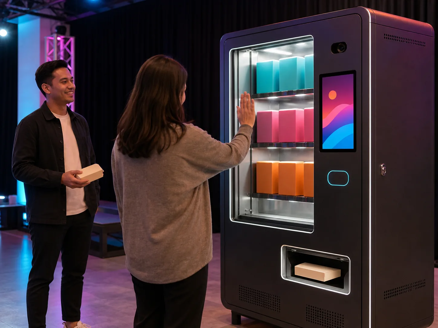 Social Vending Machine interaktif deneyim görseli