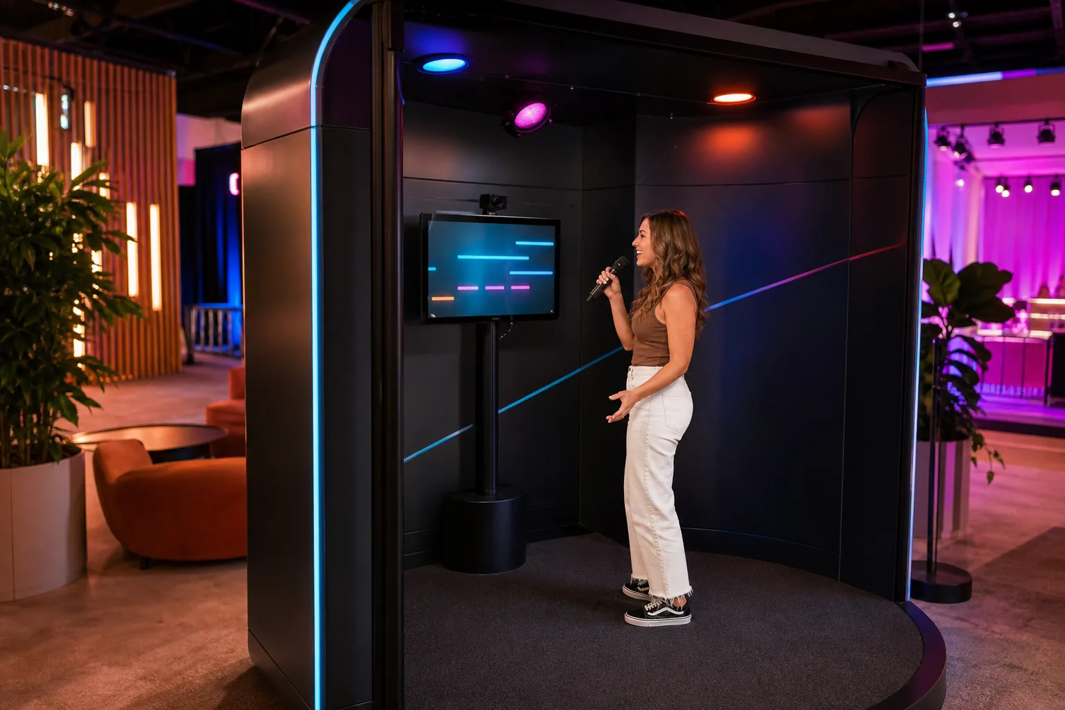 Video Karaoke Booth interaktif deneyim görseli