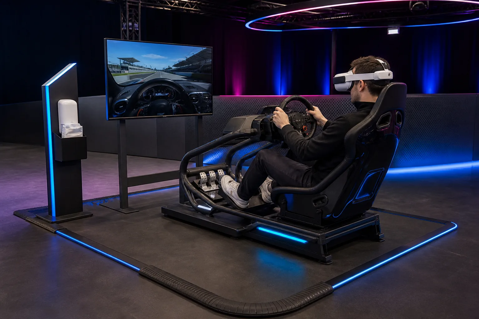 VR Racing Cockpit interaktif deneyim görseli